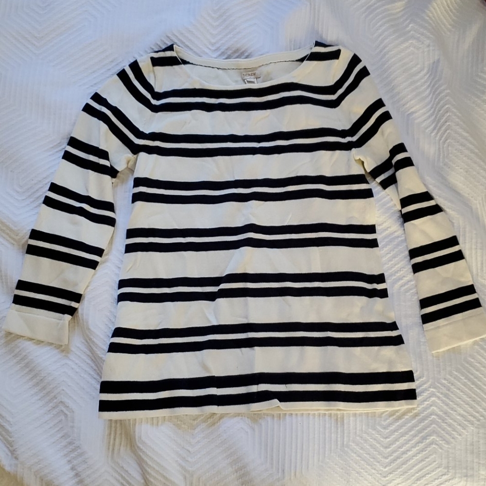 J. Crew boat neck striped sweater